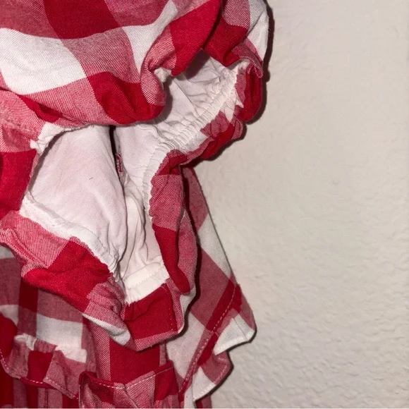Ivy City Co Red and White Checkered Picnic Maxi Dress - Picture 10 of 11